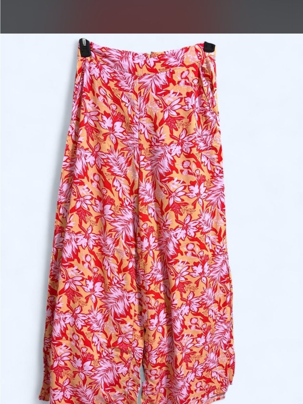 Forever 21 Floral Wide-Leg Pants - Red & Pink